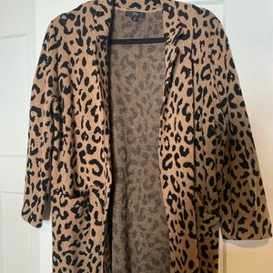 J. Crew Leopard sweater blazer size S